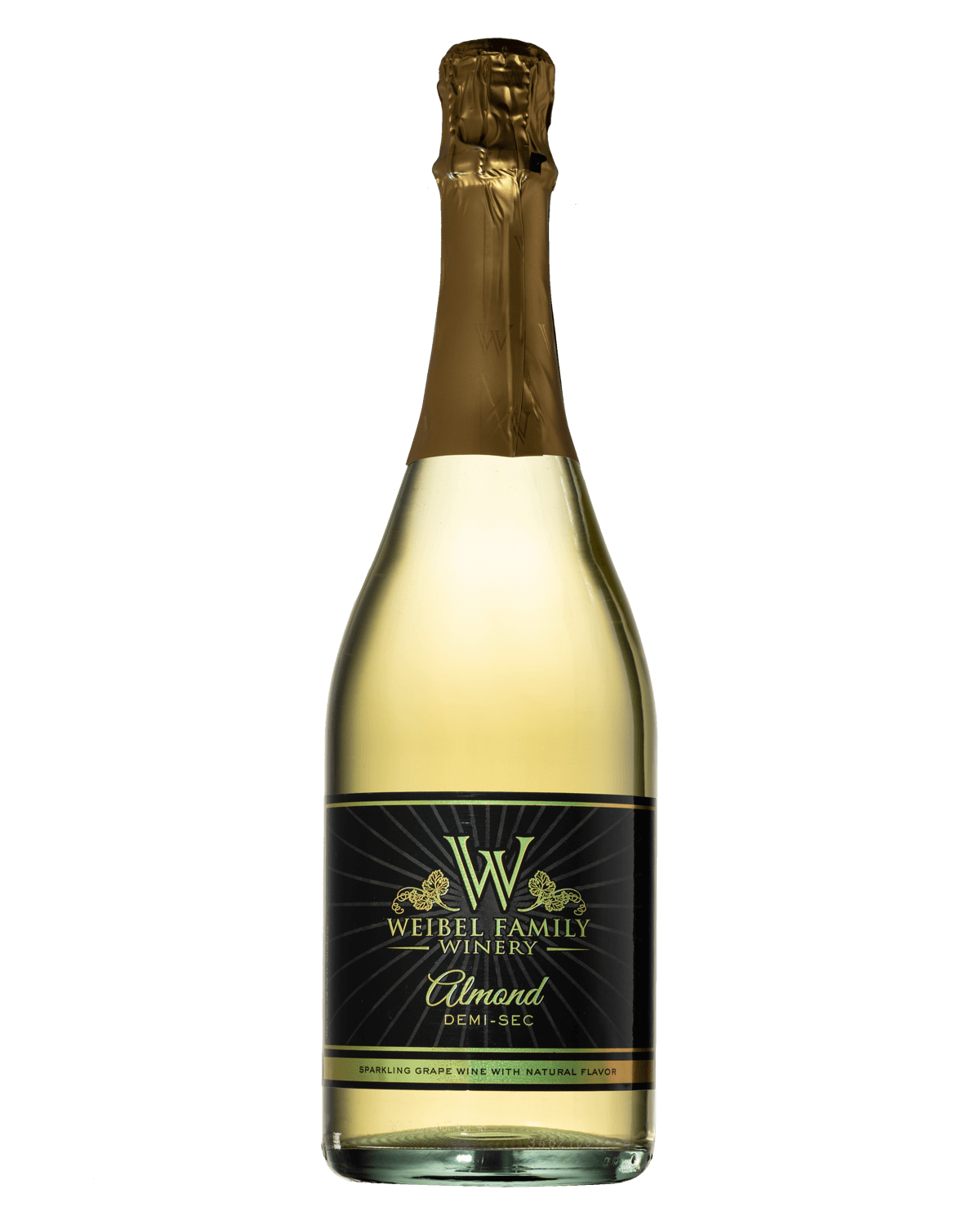 a bottle of Almond champagne / sparkling wine