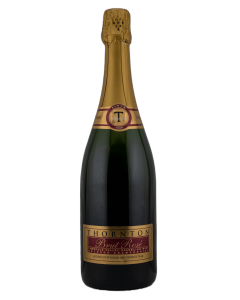 a bottle of Brut Rose champagne