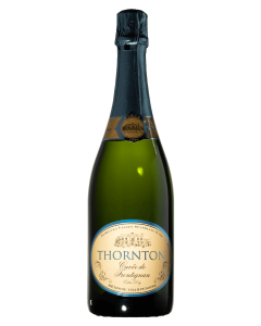 a bottle of Cuvee de Frontignan champagne