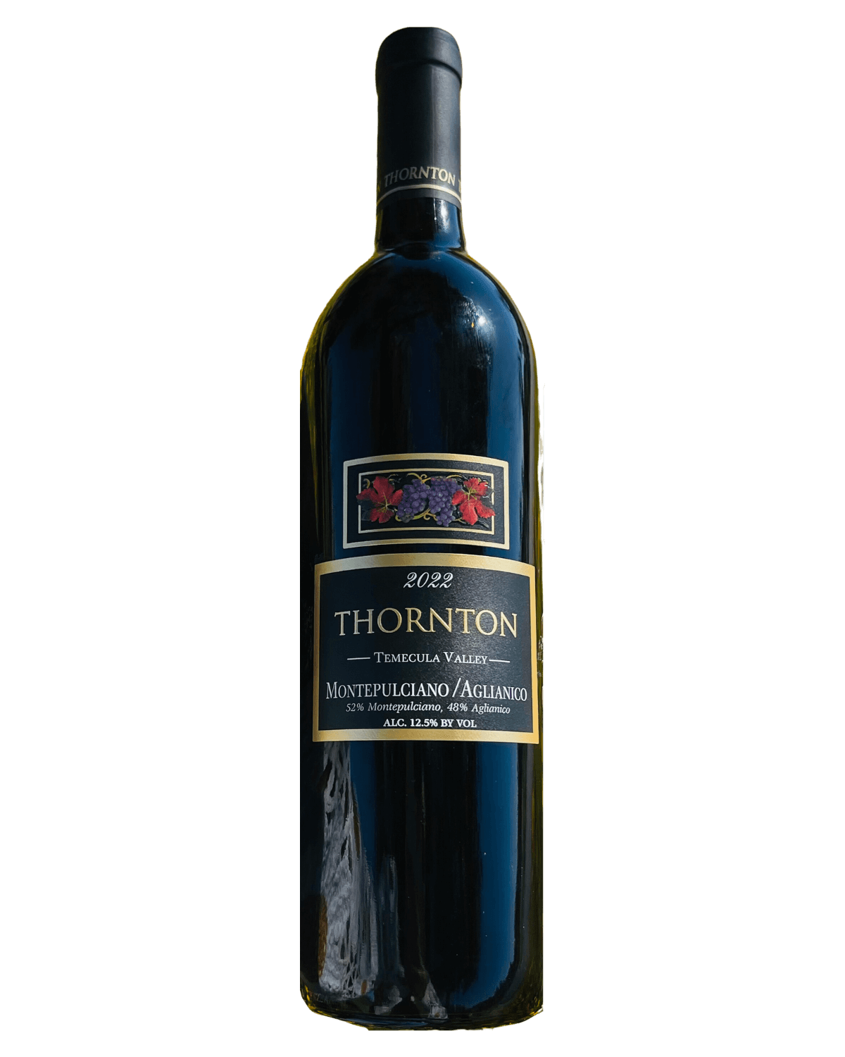 a bottle of Montepulciano Aglianico wine