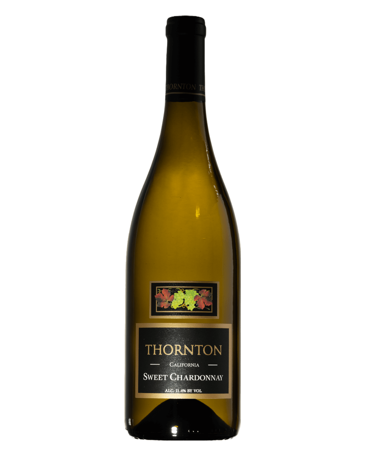 a bottle of Sweet Chardonnay wine