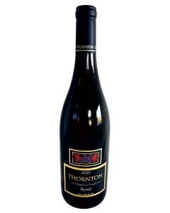 a bottle of Syrah wine