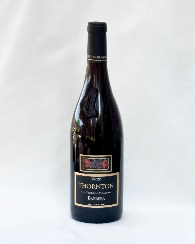 Bottle of Barbera wine