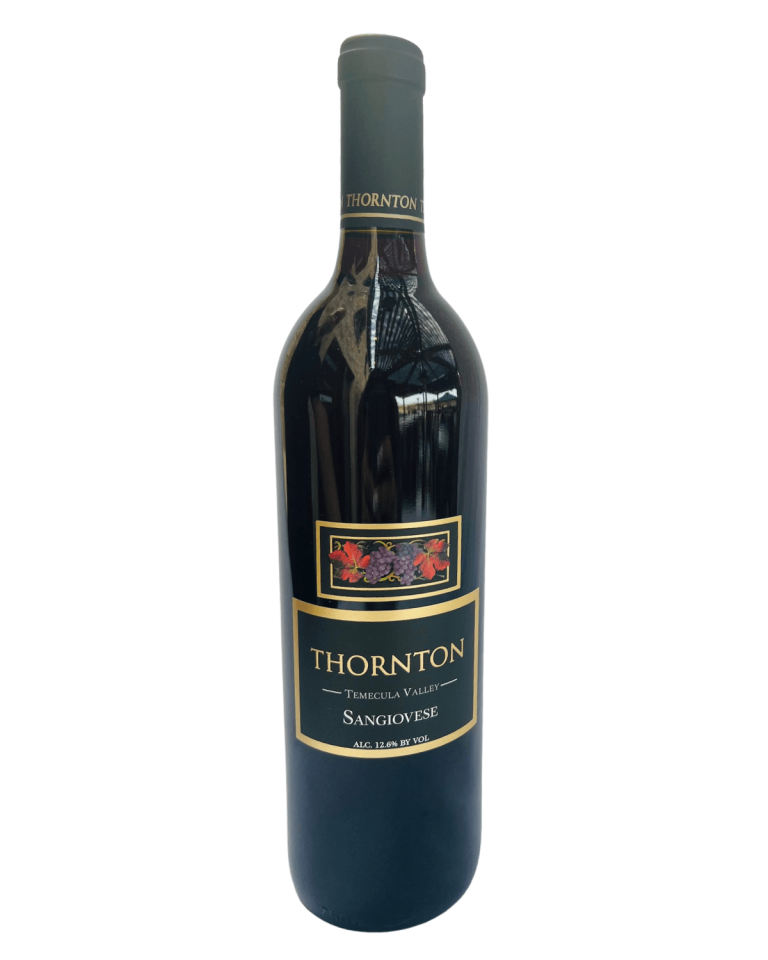 a bottle of Savgiovese wine